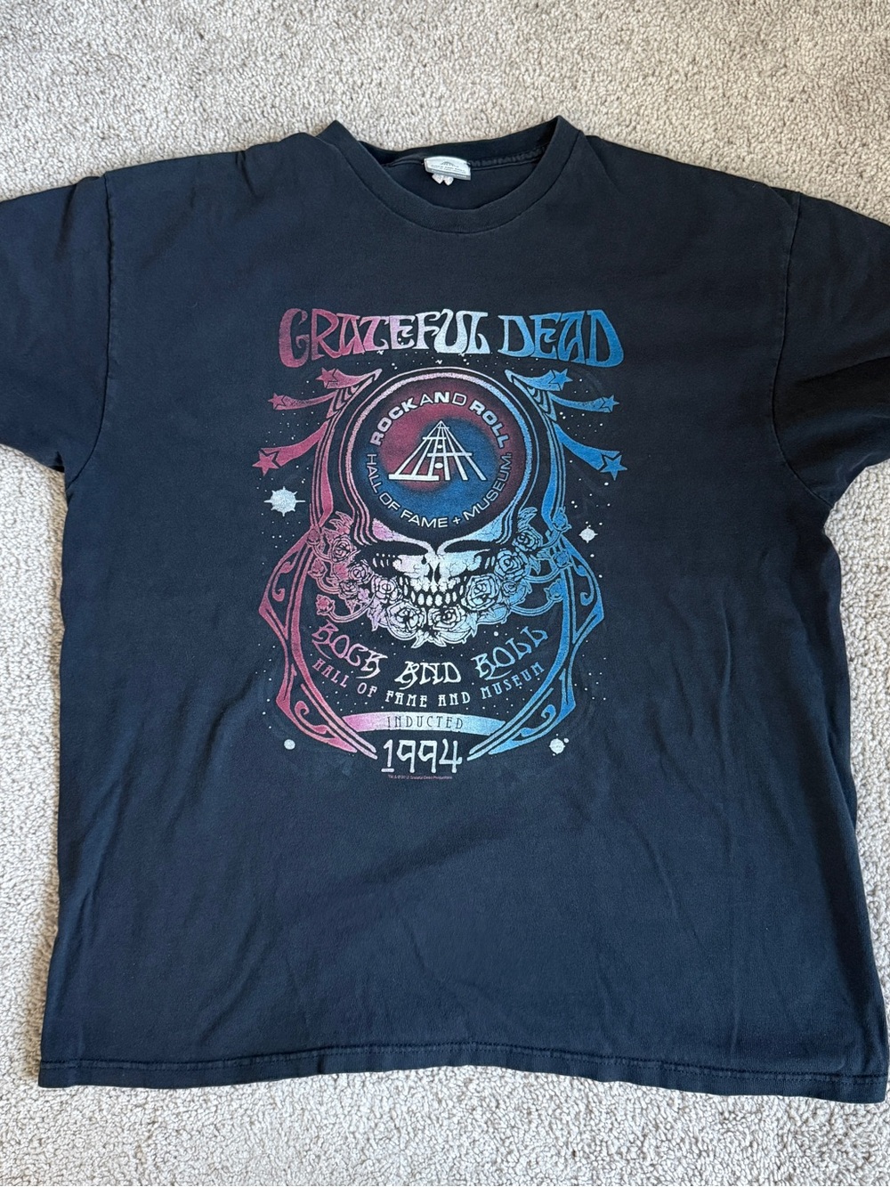 2012 Grateful Dead Rock & Roll Hall of Fame 1994 XL Black Graphic T Shirt
